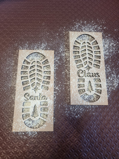 Santa Foot Stencils