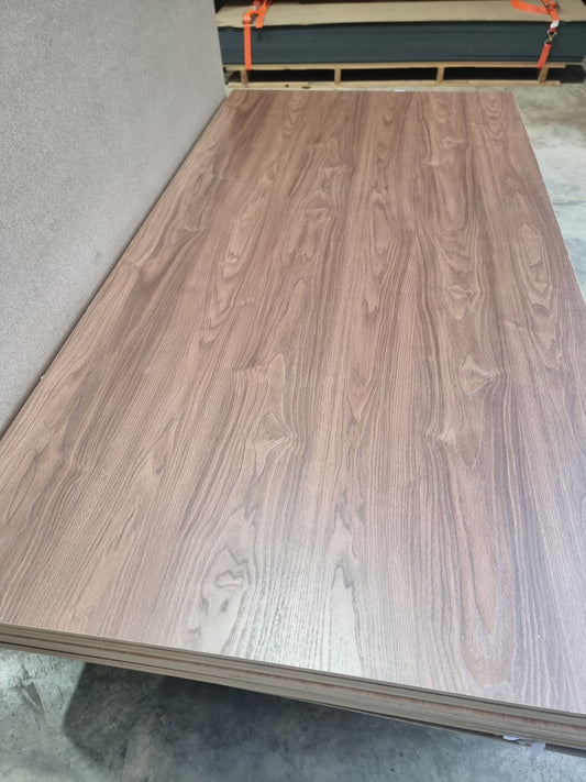 16mm Walnut Melamine Plywood 2440x1220x16mm